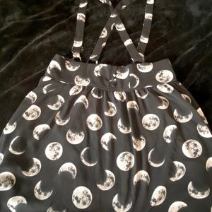 Hottopic moon phase suspender skirt